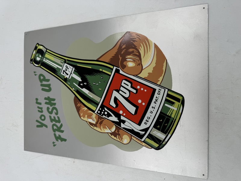 7 Up skilt gmlt 50 tallet 