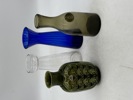 3 glassvaser + keramikkvase