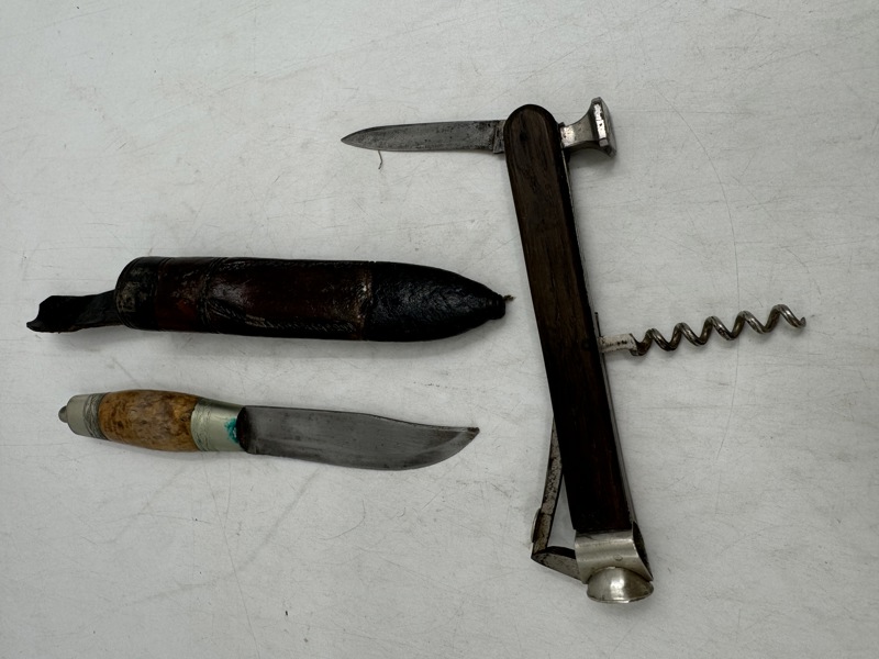 Gml Tollekniv+ stor uvanlig og artig lommekniv