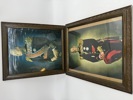 2 stk Konge bilder i glass og ramme.