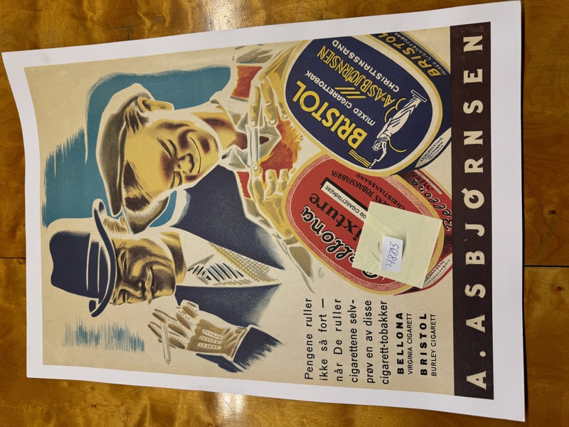 Asbjørnsen plakat slutten av 1900 tallet