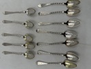 Sølv- 12 stk Teskjeer 830 