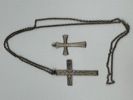 Sølv- 2 stk Kors + kjede