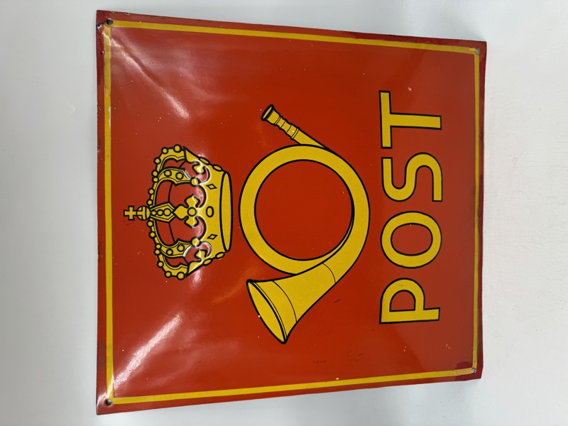 Emaljeskilt- Post