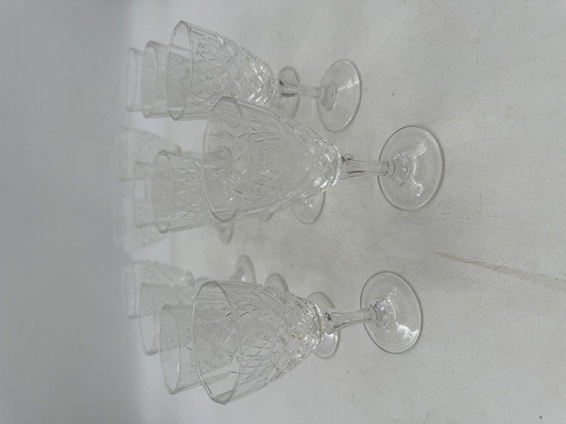 12 stk flotte krystall glass.
