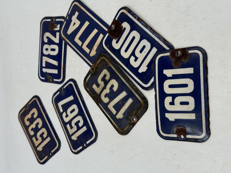 7 gml nr emaljeskilt 20 tallet