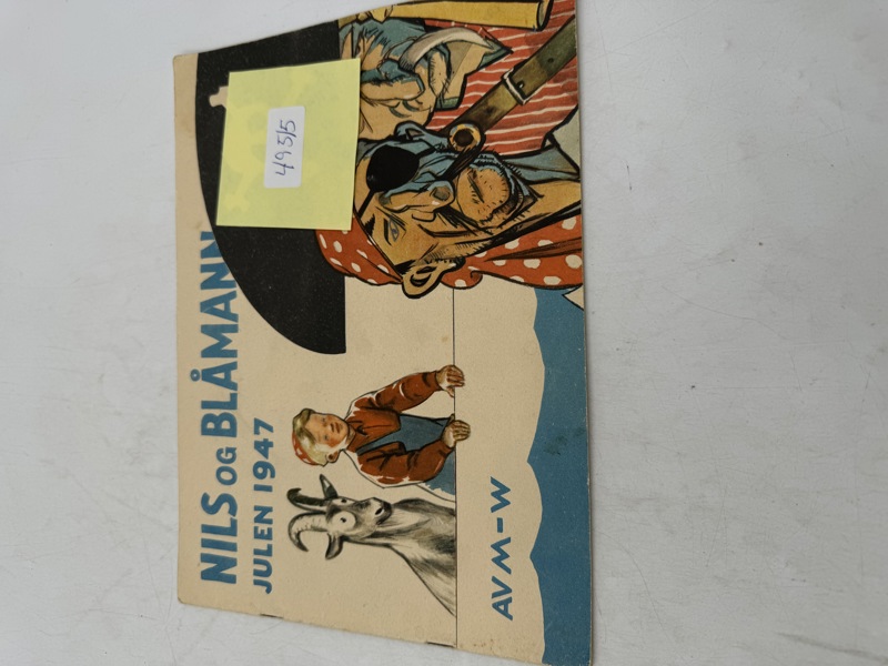 Tegneserie Nils og Blåmann julen i 1947