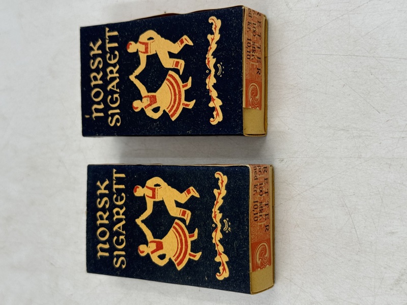 2 stk Uåpnet Norsk Sigarett
