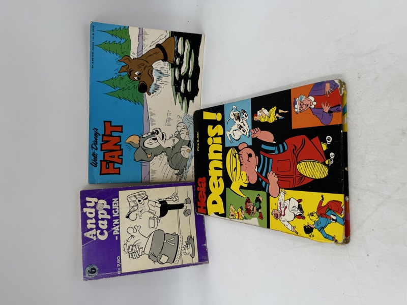 Dennis Bok ( dårlig rygg) + andy capp + fant