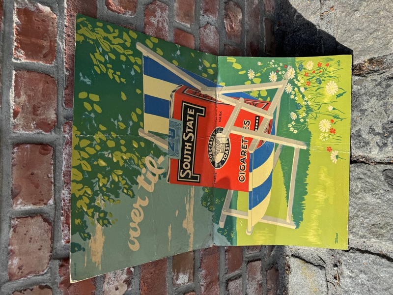 Gml South State plakat m/ brett 50 tallet