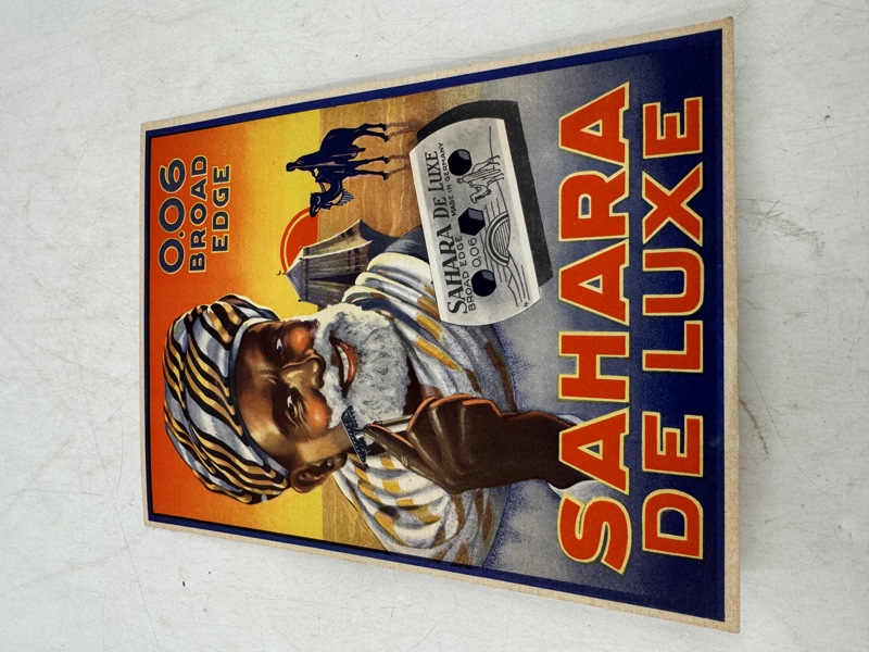 Gml Barberplakat m/ utbrett støtte bak