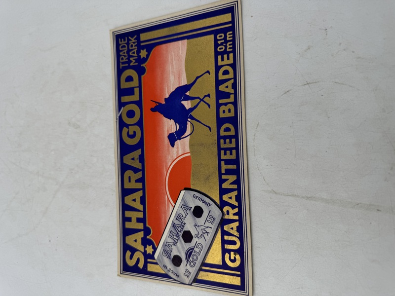 Gml Barber bladplakat m/ utbrett støtte bak