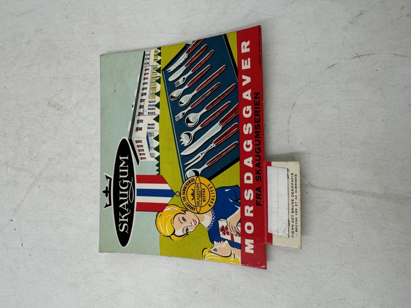 Plakat 40-50 tallet for Skaugum bestikk
