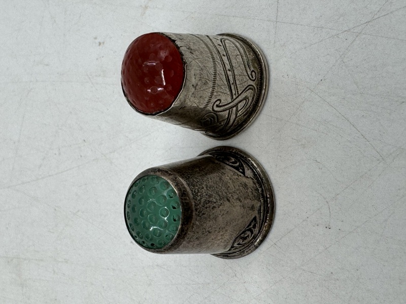 2 stk Vintage Fingerbøl 830 s