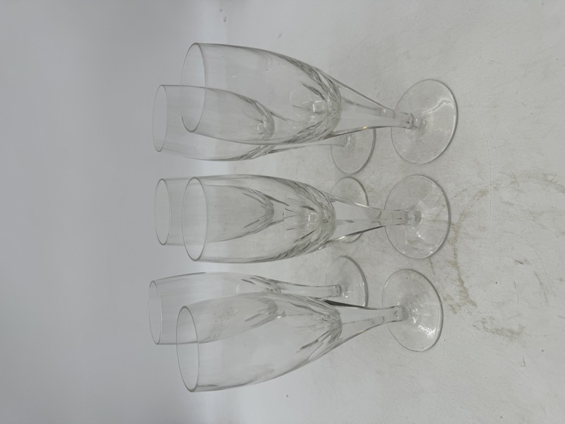 Tysk Krystall- 6 stk Champ glass