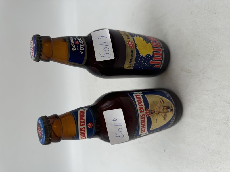 2 stk Uåpna øl, Schous Juleøl og export