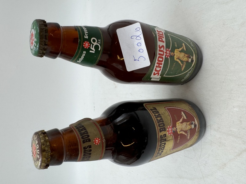 2 stk Uåpna øl, Schous bokkøl og Pils