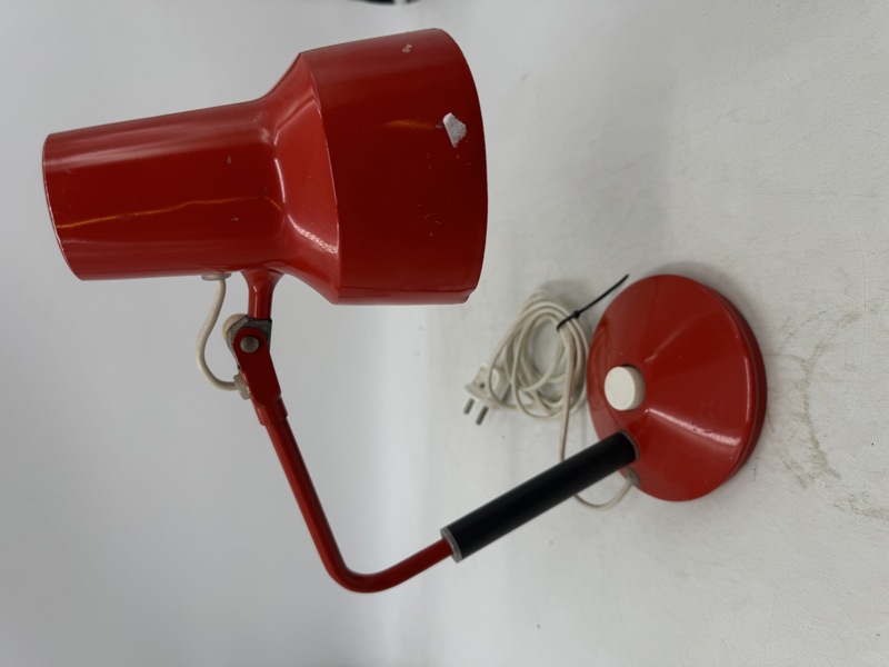 Liten Rød Bordlampe Jac Jacobsen