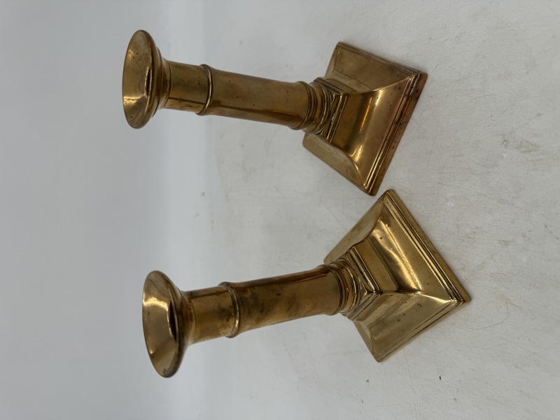 2 messing Lysestaker 1790-1820