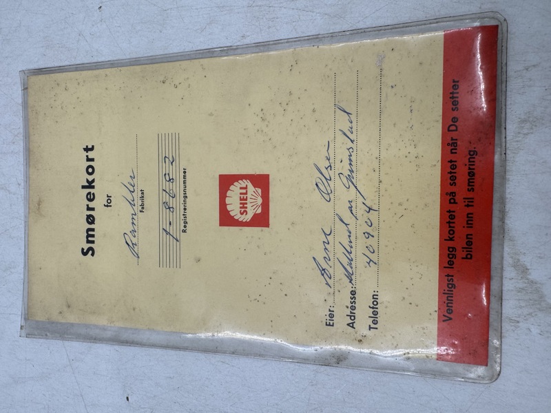 Smørekort for Shell