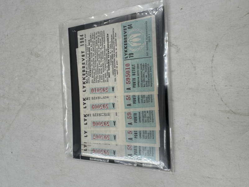 5 stk Lykkebrevet 1964