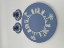Wedgwood Plate + 2 små lysestaker