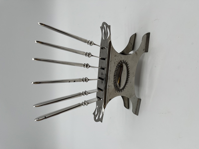 6 stk Fruktkniver i sølvplett