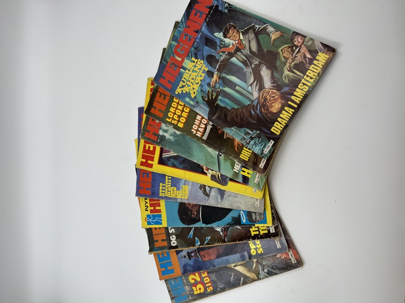 9 stk Helgenen tegneserier