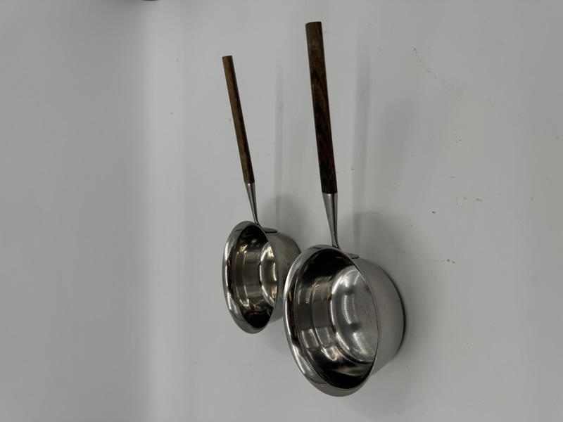 2 stk Smørsmeltere med teak håndtak