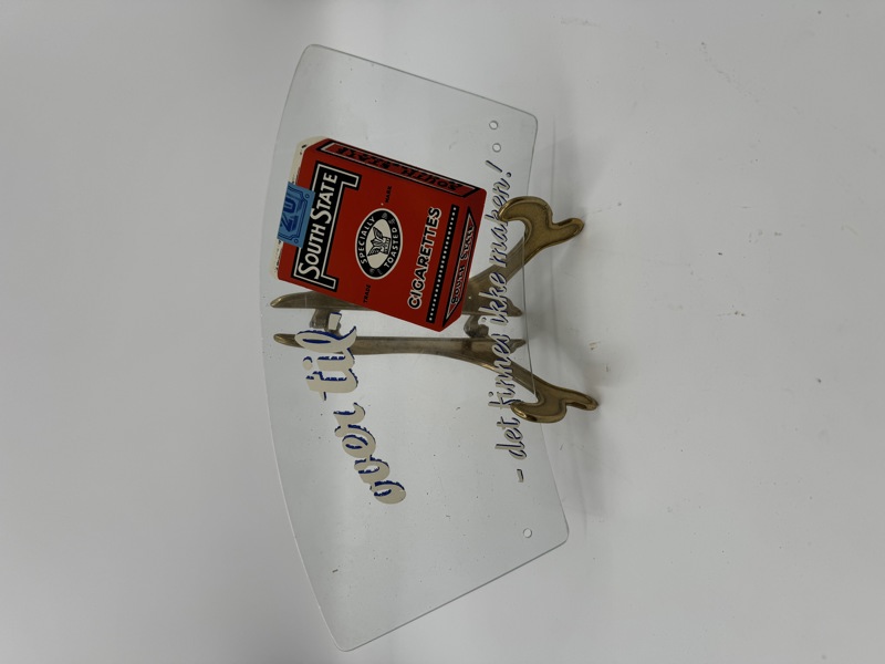 Gml South State glasskilt 50 tallet