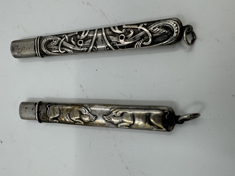 2 Gml sølv blyanter