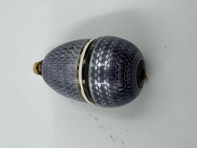 Flott sølv og emalje Tryknapp