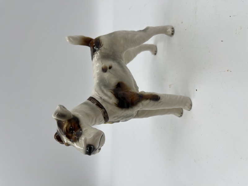 Stor Gml Hundfigur i porselen