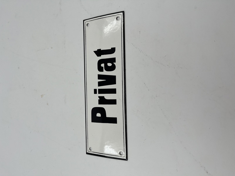 Emaljeskilt Privat 
