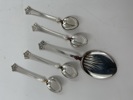 Sølv- Anitra- 4 teskjeer+ eggespade