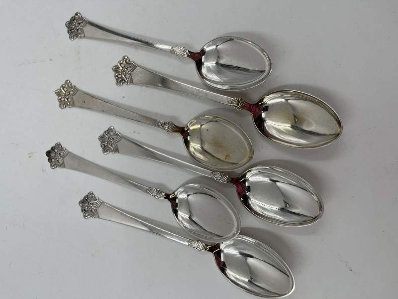 Sølv- Anitra 6 stk Spiseskjeer
