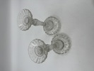2 stk lysestaker i pressglass