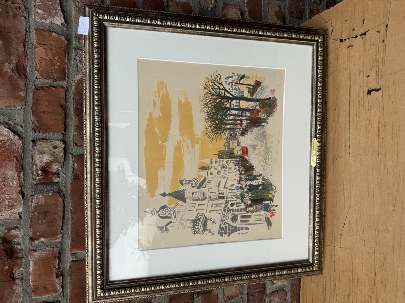 Flott litografi av Olle Olsen Hagalund