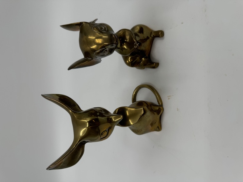 2 stk eldre Musefigurer i bronse