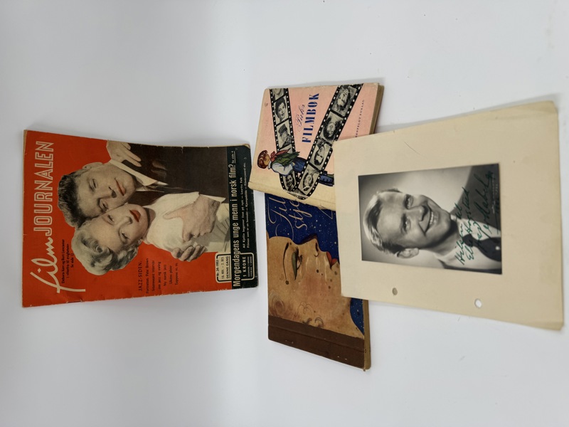 Filmjournalen+ Filmstjerner+ filmbok+ signert bilde Per Aabel