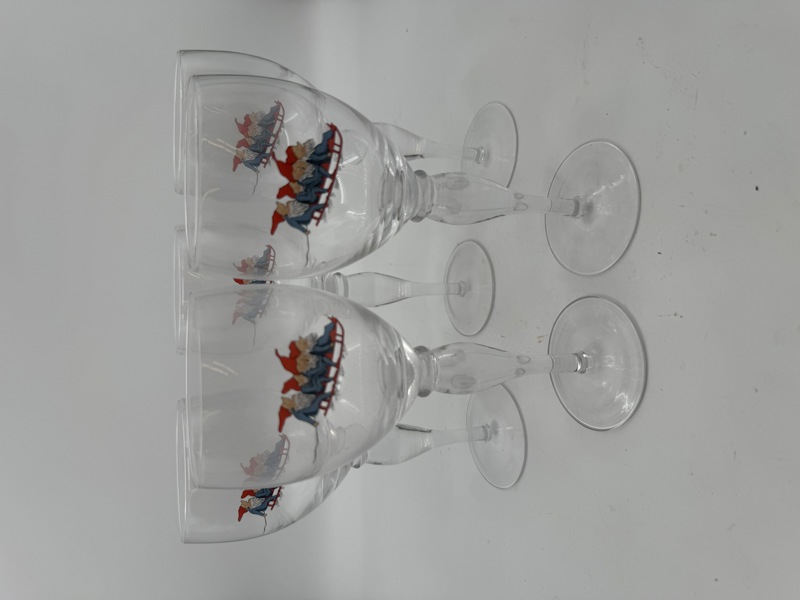 5 stk Juleglass Øl/Rødvin