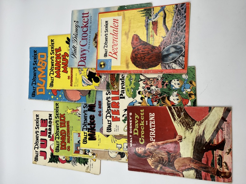 9 stk Walt Disneys Tegneserier
