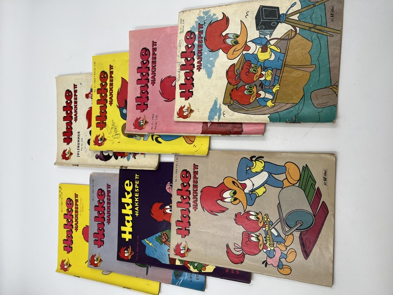 8 stk Tegneserier- Hakke Hakkespett