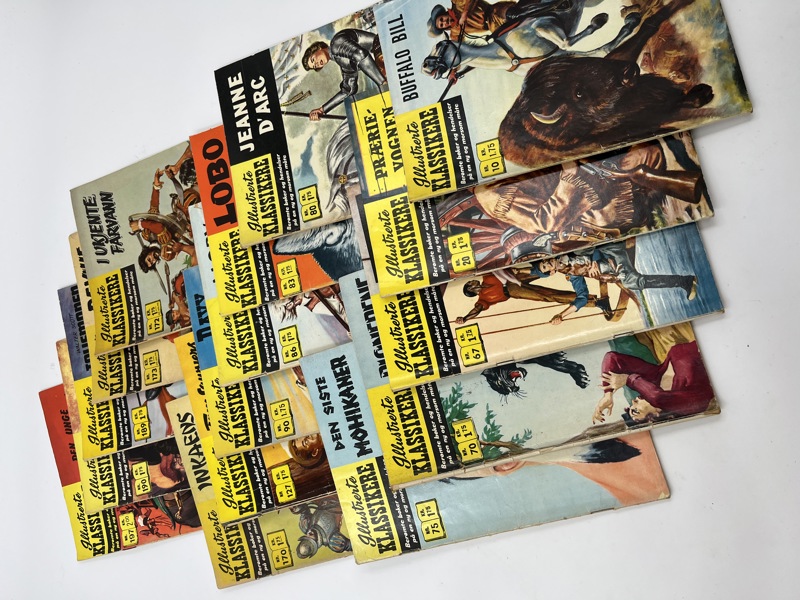 16 stk illustrerte klassikere
