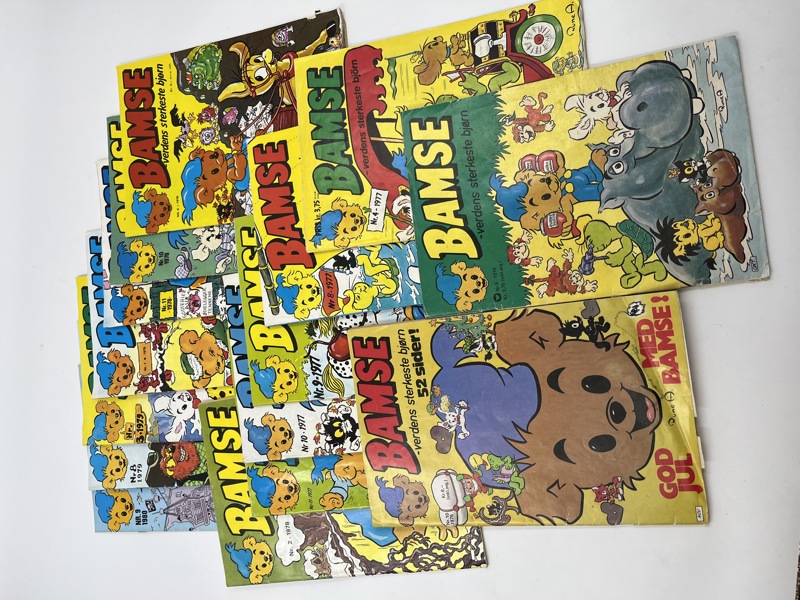 Tegneserie- 15 stk Bamse 76-80