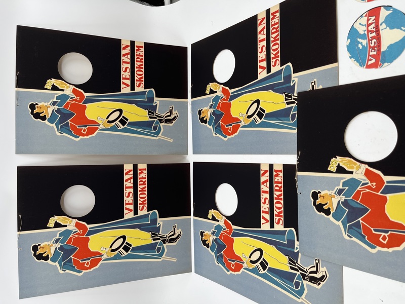 Lott 5 stk Vestan Reklameplakater 