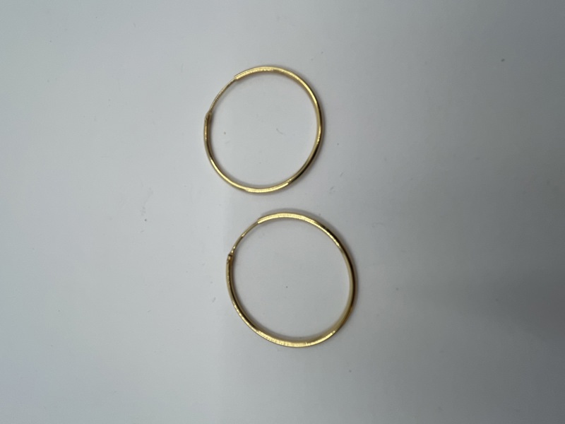 Gull øreringer 14 ct