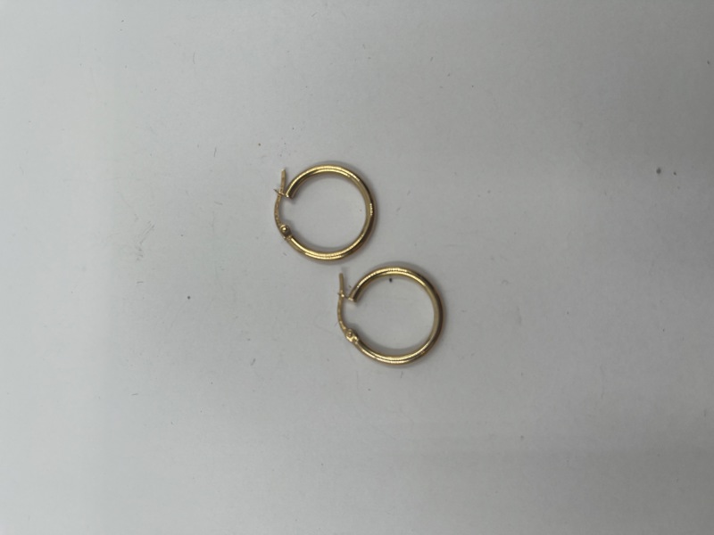 Gull øreringer 14 ct