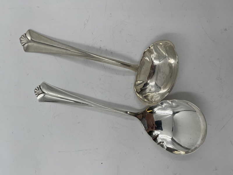 Sølv - Saus +Kompottskjee 