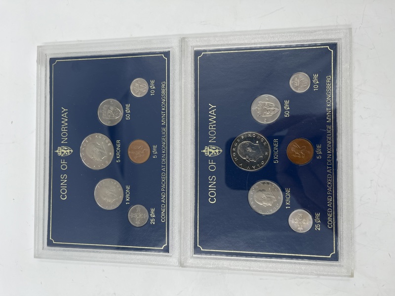 2 Myntsett fra 1973+1978